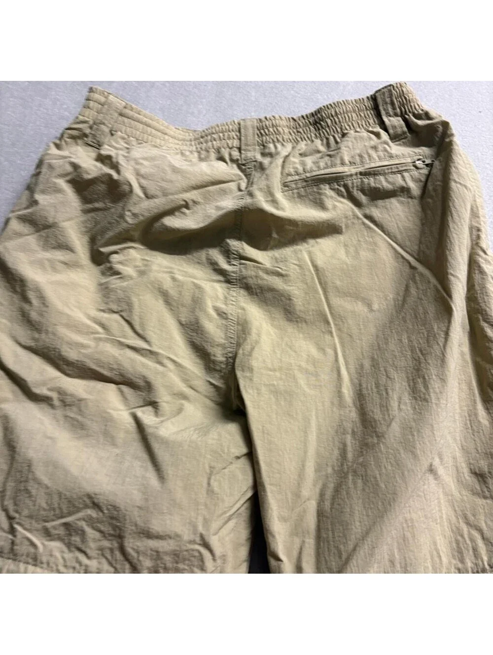 Rugged Exposure Convertible Cargo Pants Womens Medium Green Beige Hiking Outdoor
